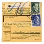 GG, set of 4 parcel delivery slips, Kraków, Warsaw, 1943 (293)