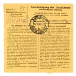 GG, set of 4 parcel delivery slips, Kraków, Warsaw, 1943 (293)