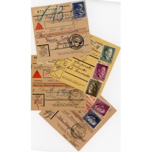 GG, set of 4 parcel delivery slips, Kraków, Warsaw, 1943 (294)