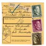 GG, set of 4 parcel delivery slips, Kraków, Warsaw, 1943 (294)