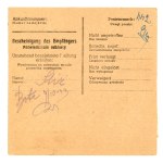 GG, set of 4 parcel delivery slips, Kraków, Warsaw, 1943 (294)