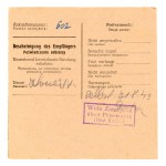 GG, set of 4 parcel delivery slips, Kraków, Warsaw, 1943 (294)