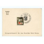 Set of 4 travel passes with a GG stamp and a surcharge for the German Red Cross, 1940 (298)