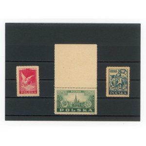Poland, 1945. Set of 3 unused stamps (238)