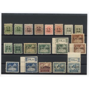 Referendum Postage Stamps, Edition for Cieszyn Silesia, 1920. Uncancelled series, expanded to include variants (245)