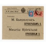 Envelope of a business letter mailed from Tialin (Reval) to Stockholm, 1909 (387)