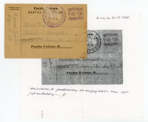 Powstanie Warszawskie 1944 - Poczta Harcerska, karta pocztowa ze stemplem cenzury 11. Gwarancja (471)