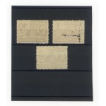 Second Polish Republic, Gniezno charity bricks / stickers for "Commemorating Józef Piłsudski." 3 items total. (477)