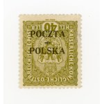 Krakow edition, 1919. Uncancelled 40 h. stamp with an inverted overprint. Certificate (479)