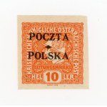Krakovské vydání, 1919. Neodrazovaná novinová známka v hodnotě 10 h. s potiskem podle vzoru II C (480)