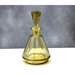 Art Deco Honey-Colored Crystal Decanter - Karlsbad - Czechoslovakia, 1930s