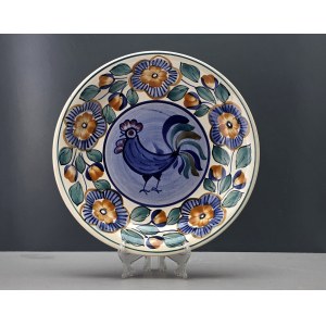 Włocławek - decorative plate with a rooster - 1970s