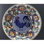 Włocławek - decorative plate with a rooster - 1970s