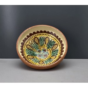 Decorative bowl - Hutsul pottery - Pokuttya - Second half of the 20th century [HUTSUL REGION]