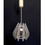 Designer pendant lamp made of acrylic glass and nylon wire—designed by Paul Secon for Sompex—1960s