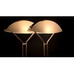 Para industrialnych lamp stołowych z manufaktury Peters Design - Niemcy II poł. XX w.