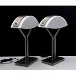 Para industrialnych lamp stołowych z manufaktury Peters Design - Niemcy II poł. XX w.