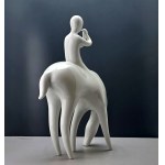 New Look - Large porcelain figurine - Boy Playing the Flute - designed by J. Ježek - 1950s