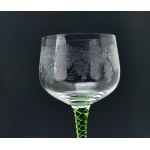 Set of six crystal wine glasses - Czechoslovakia, 1960s