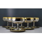 Gold-plated ice cream or champagne glasses by Zepter—the 1990s