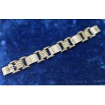 Art Deco - A chunky silver segmented bracelet with hand-engraved floral motifs - 1930s
