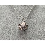 Silver pendant with chain — love knot — 925 silver