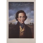 Designed by Rafał OLBIŃSKI (b. 1943), Fryderyk Chopin 1810–1849. Numbered poster (119/200) with the artist’s autograph.