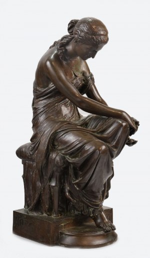 Eugene Antoine AIZELIN (1821-1902), FERDINAND BARBEDIENNE (1810-1892) - odlewnia, Kobieta z lampką oliwną