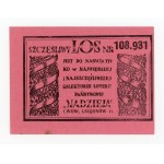 Promotional coupon from the Nadzieja lottery outlet, Lviv (127)