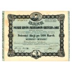 Bank of Polish Christian Merchants and Industrialists in Łódź, 10 x 500 mkp, 1923, Issue IV (133)