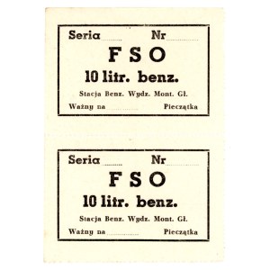 Passenger Car Factory, 10-liter gasoline voucher. Uncut pair (160)