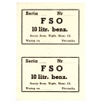 Passenger Car Factory, 10-liter gasoline voucher. Uncut pair (160)