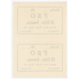Passenger Car Factory, 10-liter gasoline voucher. Uncut pair (160)