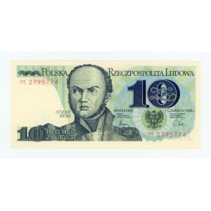 République populaire de Pologne, 10 zlotys 1982 M (175)