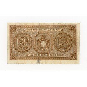 Italy, 2 lire, 1914 (210)