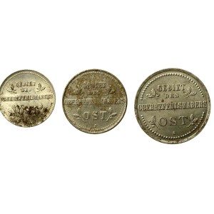 Ober-Ost, Set mit 1–3 Kopeken, 1916. Insgesamt 3 Stück (552)