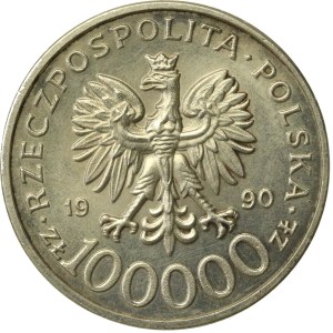 Third Republic of Poland, 100,000 zlotys, 1990, Solidarity. Type C (565)