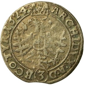Śląsk, Panowanie habsburskie, Ferdynand II, 3 Krajcary Wrocław 1624 BZ (568)