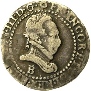Henry III of Valois, 1/2 franc, B, Rouen (569)