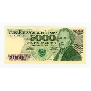 People's Republic of Poland, 5,000 zlotys, 1982 CE (489)