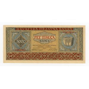 Chorvatsko, 5 000 kun, 1943 (228)