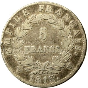 France, Napoleon I, 5 francs, 1813, Lille (586)