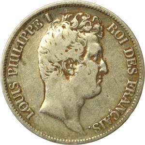 Francia, Luigi Filippo I, 5 franchi 1831, Rouen (590)