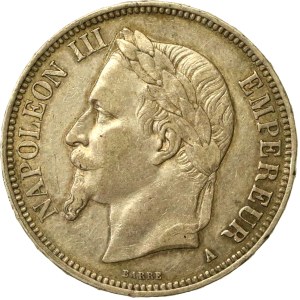 Francúzsko, Napoleon III., 5 frankov, 1869, Paríž (603)