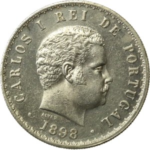Portugal, Charles Ier, 500 réaux, 1898 (608)