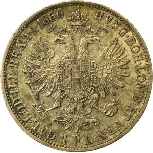Rakúsko-Uhorsko, František Jozef I., 1 florén 1860, Viedeň (611)