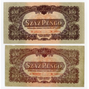 Hungary, set of 100 pengo, 1944. Total: 2 pieces. (281)