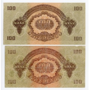 Hungary, set of 100 pengo, 1944. Total: 2 pieces. (281)