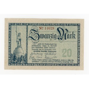 Germany, Detmold, 20 marks, 1918 (310)
