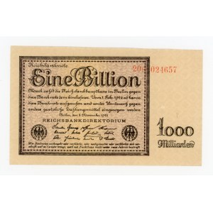 Germany, 1 trillion marks, 1923 (320)